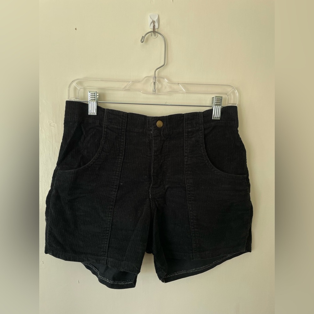 American Apparel Black Corduroy Shorts